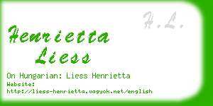 henrietta liess business card